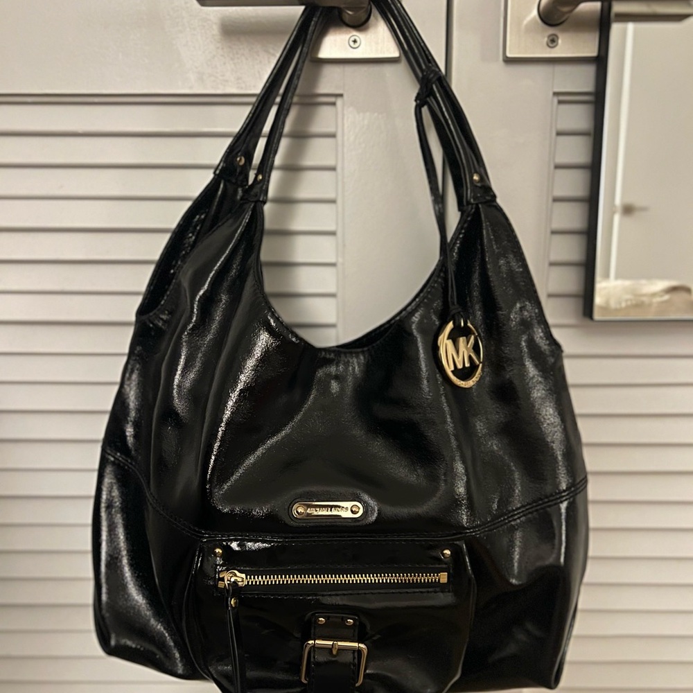 Michael Kors Black Leather Tote Bag